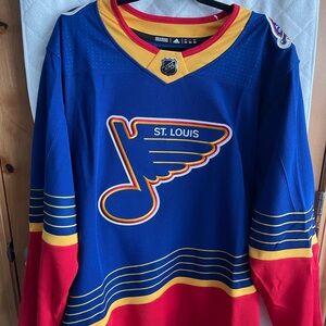 NEW Adidas Blue and Yellow NHL Jersey size 54